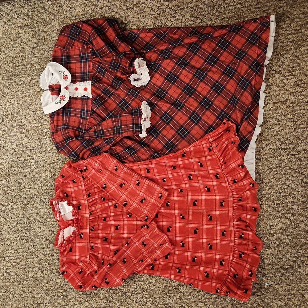 The Children's Place Girl's Long-sleeved Nightgowns Color Red Size 5